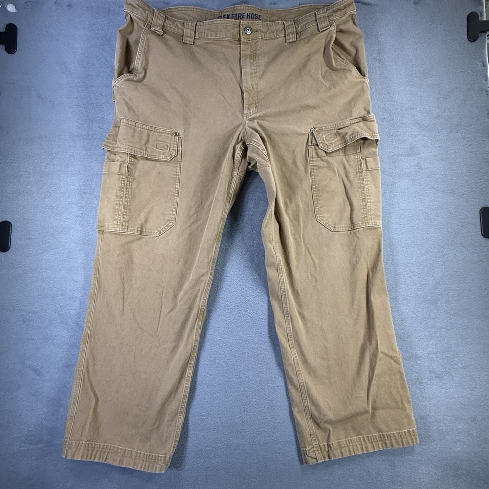 Duluth Trading Co Pants Mens 48x32 Tan Relaxed Fit Flex Firehose Cargo Workwear
